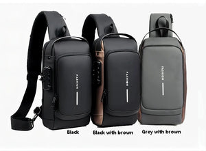 Multifunction Anti Theft USB Messenger Cross Body Travel Sling Chest Bags
